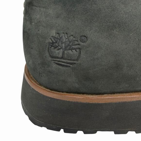 Timberland Womens Sz 7.5 M Deep Green Leather Chukka Boots Smart Comfort - Picture 6 of 10